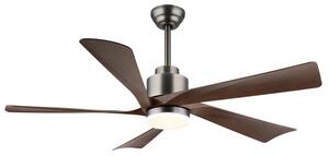 GLOBO 03606 MODESTO stropný ventilátor so svetlom D1320mm LED 20W 1800/900lm 2700-6500K imitácia dreva, časovač, diaľkový ovládač