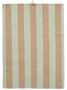 Bavlnená utierka Linus Light Green / Light Brown 50 × 70 cm