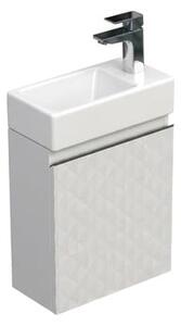 Kúpeľňová skrinka s umývadlom SAT Cube Way 3D 40x47,5x20 cm biela mat CUBE3D40DPB