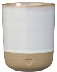 Kameninový hrnček Heart White Matt 190 ml