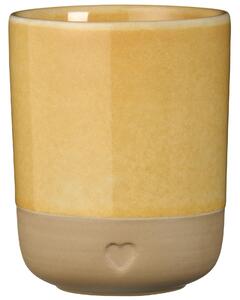 Kameninový hrnček Heart Yellow Matt 190 ml