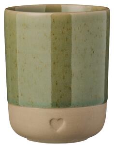 Kameninový hrnček Heart Olive Green Matt 190 ml