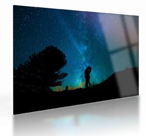 Sklenený obraz - Stretnutie pod hviezdami (70x50 cm)