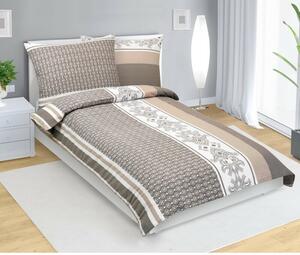 Bellatex Bavlnená posteľná bielizeň Ornament káva, 140 x 200 cm, 70 x 90 cm, 140 x 200 cm, 70 x 90 cm