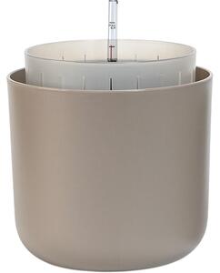 Plastia Samozavlažovací kvetináč Tolita Air hnedý, priemer 19 cm, pr. 19 cm