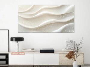 Karlsdesign.sk - Drevený obraz na stenu | Ticho bieleho hodvábu - 20x40