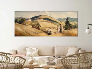 Karlsdesign.sk - Obraz na stenu | Zber úrody na vidieku - 20x50