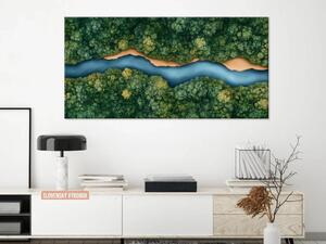 Karlsdesign.sk - Drevený obraz | Záhyb riečneho lesa - 20x40