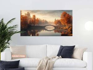 Karlsdesign.sk - Drevený obraz | Jesenný most - 20x40