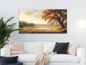 Karlsdesign.sk - Drevená dekorácia na stenu | Obraz | Pokoj pri jazierku - 20x40
