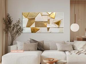 Karlsdesign.sk - Geometria v zlatom | Obraz - 20x40