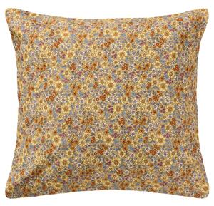 Bavlnený poťah na vankúš Dusty Yellow / flowers 60 × 60 cm