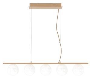 Ondaluce - Luster na lankách MONILE 5xE14/10W/230V zlatá/biela