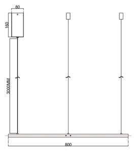 Ondaluce - LED stmievateľný luster na lanku SOEL LED/38W/230V pr. 80 cm biela