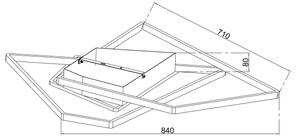 Ondaluce - LED stmievateľné stropné svietidlo GALAXY LED/90W/230V 71x84 cm zlaté