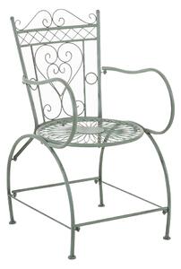 Kovová stolička Sheela s područkami - Zelená antik