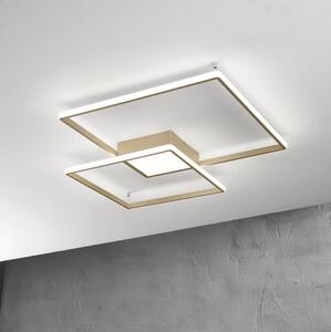 Ondaluce - stmievateľné LED stropné svietidlo DOWEL LED/46W/230V 55x55 cm zlaté