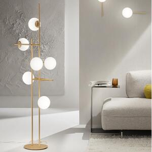 Ondaluce - Stojacia lampa JEWEL 6xE14/10W/230V 166 cm zlatá/biela