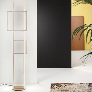 Ondaluce - LED Stmievateľná stojacia lampa DOWEL LED/77W/230V 166 cm zlatá