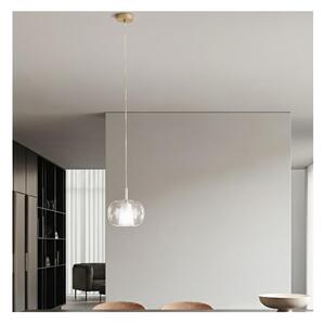 Ondaluce - luster na lanku THELMA 1xE27/15W/230V pr. 25 cm zlatý/číry