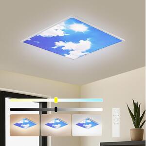 Brilagi-LED Stmievateľné svietidlo SLIMFRAME SKY LED/58W/230V 60x60 cm strieborná/modrá+DO