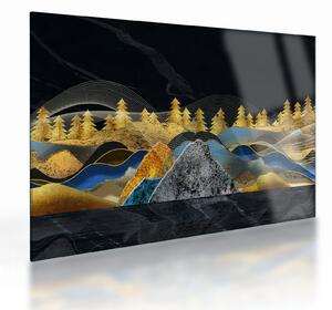 Sklenený obraz - Zlaté hory (70x50 cm)