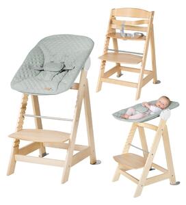 Jedálenská stolička vo svetlozeleno-prírodnej farbe Style Born Up 2in1 – Roba