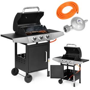 MultiGarden Plynový záhradný gril 10,2 kW, 3 horáky, teplomer, redukcia - MultiGarden