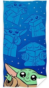 Bavlnená plážová osuška Star Wars - motív Baby Yoda Galaxie Grogu - 100% bavlna - 70 x 140 cm