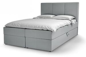 Wilsondo Čalúnená manželská boxspring posteľ Aluria - sivá Rozmer: 140x200