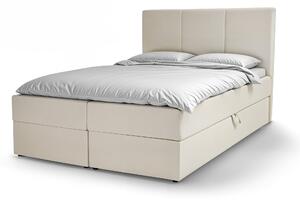 Wilsondo Čalúnená manželská boxspring posteľ Aluria - smotanová Rozmer: 140x200