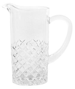 Sklenený džbán s diamantovým brusom Lorient - 20*11*22 cm - Chic Antique