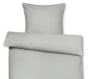 Prémiová posteľná bielizeň z jemného flanelu, svetlosivo-biele prúžky, dvojlôžko
