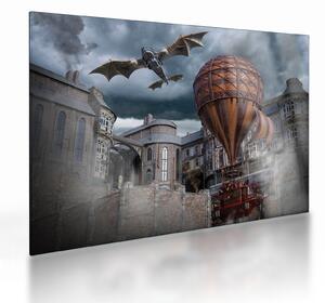 Sklenený obraz - Surrealistická krajina (70x50 cm)