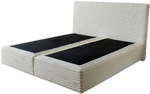 DELIFE Boxspring posteľ Dream-Well plyšový manšester béžová 180×200 cm bez nôh