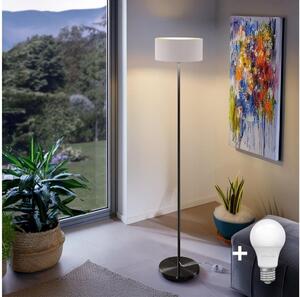 LED Stojacia lampa TUNJA 1xE27/20W/230V pr. 30 cm čierna/biela