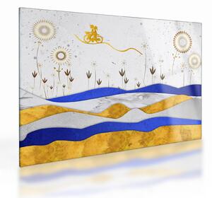 Sklenený obraz - Zlaté hory (70x50 cm)