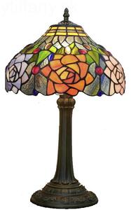 Tiffany stolná lampa Garden 219 - Huizhou Oufu Lighting v.48xš.30, sklo/kov,40W