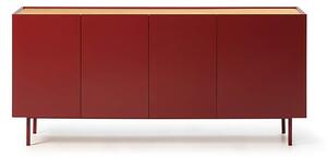MUZZA KOMODA ARISTA 4-DVEROVÁ ČERVENÁ 165 X 78 CM