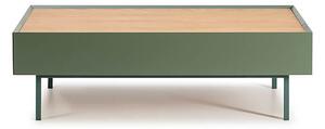 MUZZA KONFERENČNÝ STOLÍK SO ZÁSUVKAMI ARISTA ZELENÝ 110 X 34 CM