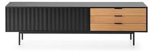 MUZZA TV SKRINKA SIERRA ČIERNA SVETLÝ DUB 180 X 40