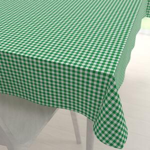 Biante Bavlnený obdĺžnikový obrus Sandra SA-058 Zeleno-biele kocky 100x140 cm