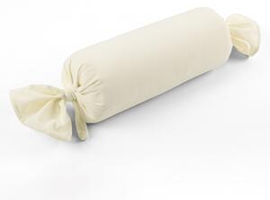 Biante Zamatový vankúš valec bonbon Velvet Brick SVB-203 Smotanový 15x40 cm