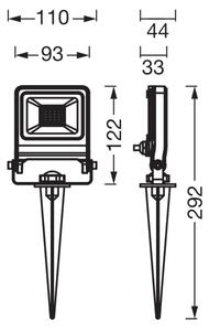 Osram - LED reflektor ENDURA LED/10W/230V IP65