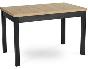 Rozkladací stôl Skubi 120-160 cm dub Riviera čierne nohy | jaks