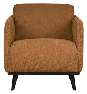 MUZZA Kreslo statement classic bouclé horčicové