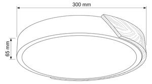 BRILAGI - LED Stropné svietidlo PILANA LED/24W/230V dub/zlatá pr. 30 cm
