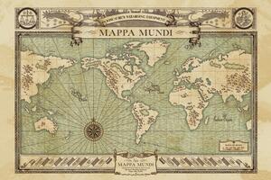 Umelecká tlač Fantastic Beasts - Mappa Mundi, (40 x 26.7 cm)