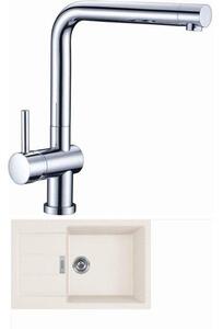 Franke SET T87 KR 143.0618.737 - S2D 611-78 XL krémová + SAMOA