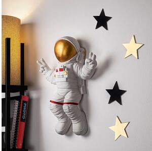 Nástenná dekorácia 47x35 cm astronaut zlatá